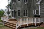Ipe with white vinyl rails
